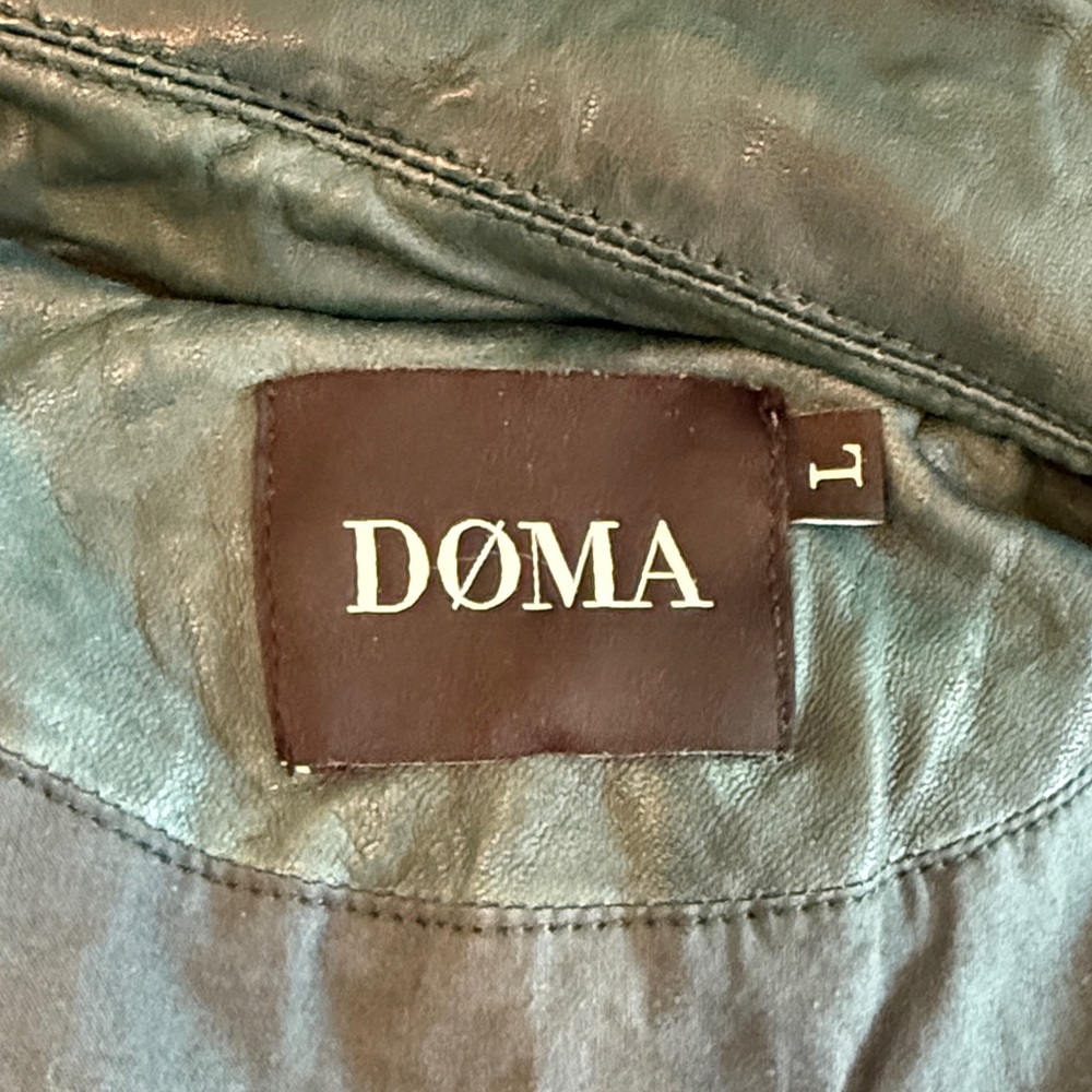 Doma Teal Leather Jacket
